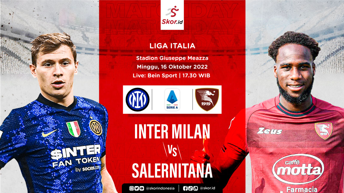 Link Live Streaming Inter Milan vs Salernitana di Liga Italia 2022-2023