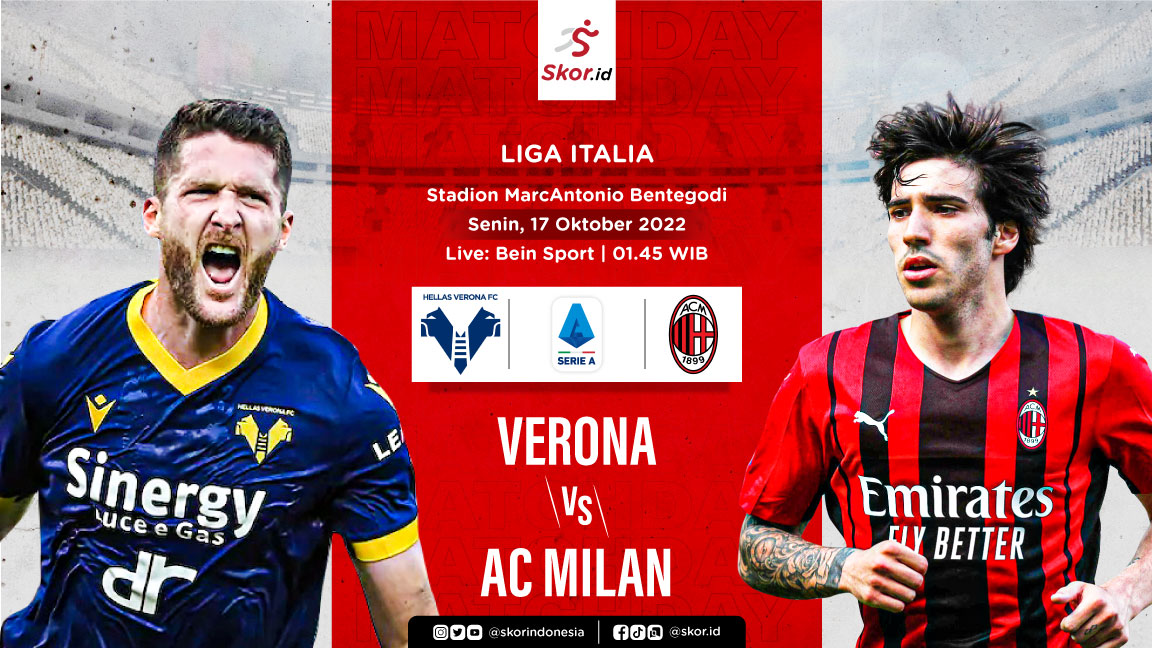 Link Live Streaming Hellas Verona vs AC Milan di Liga Italia 2022-2023
