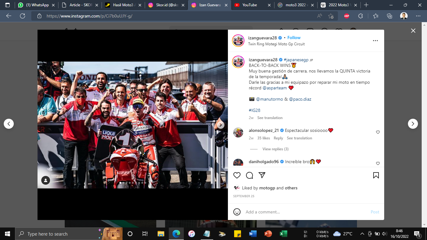 Hasil Moto3 GP Australia 2022: Menang, Izan Guevara Rebut Titel Juara Dunia