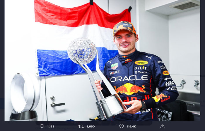 Skor 5: Rekor yang Dicetak Max Verstappen dalam F1 2022