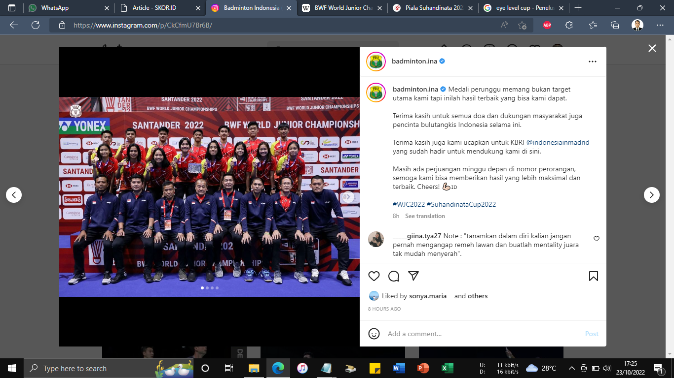 Indonesia Kirim 18 Wakil di Eye Level Cup 2022