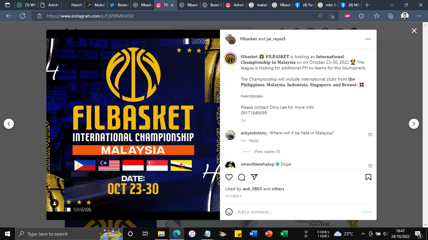 Hasil Filbasket International Championship 2022: Beda Nasib 2 Wakil Indonesia