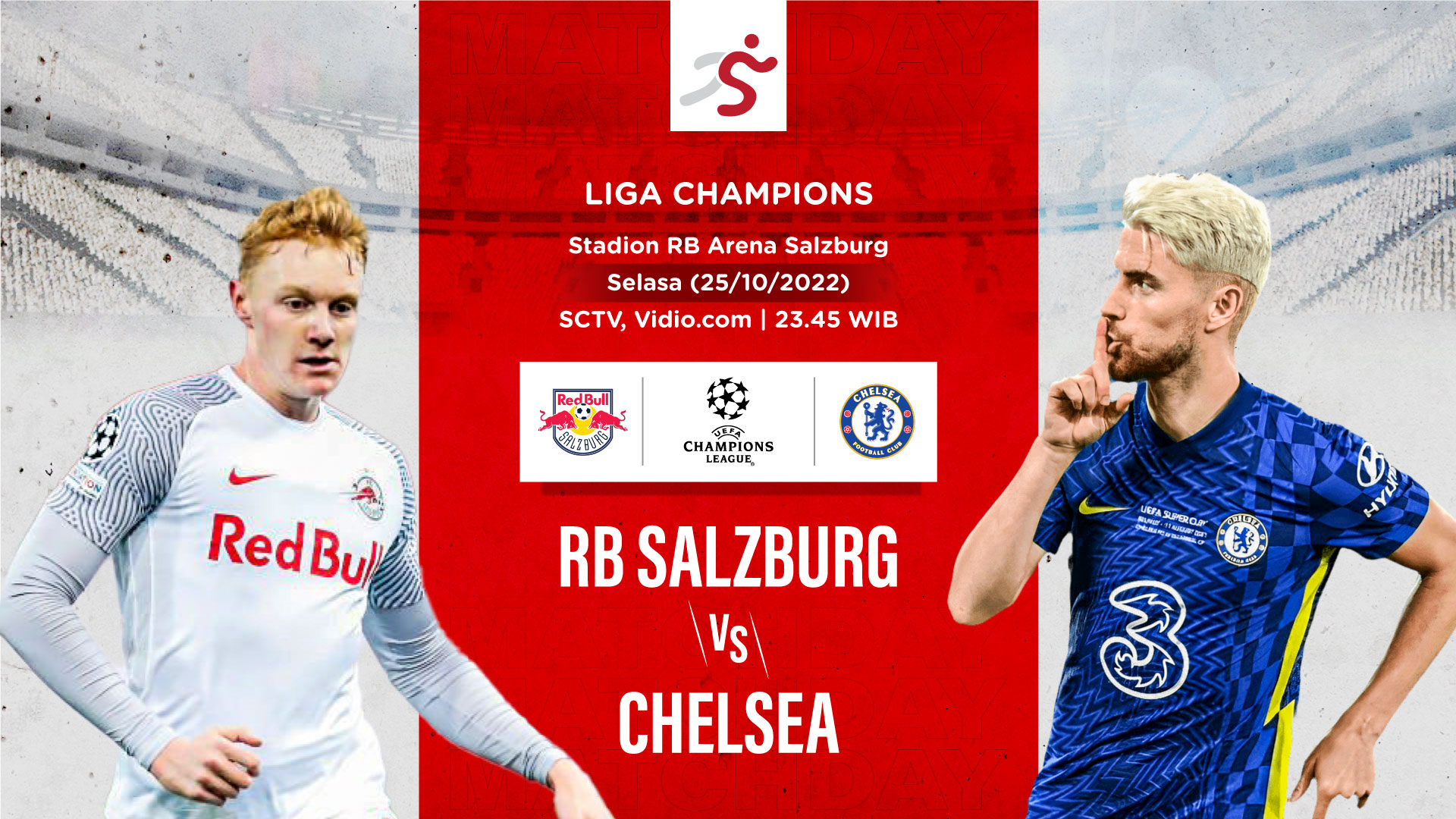 Link Live Streaming RB Salzburg vs Chelsea di Liga Champions 2022-2023