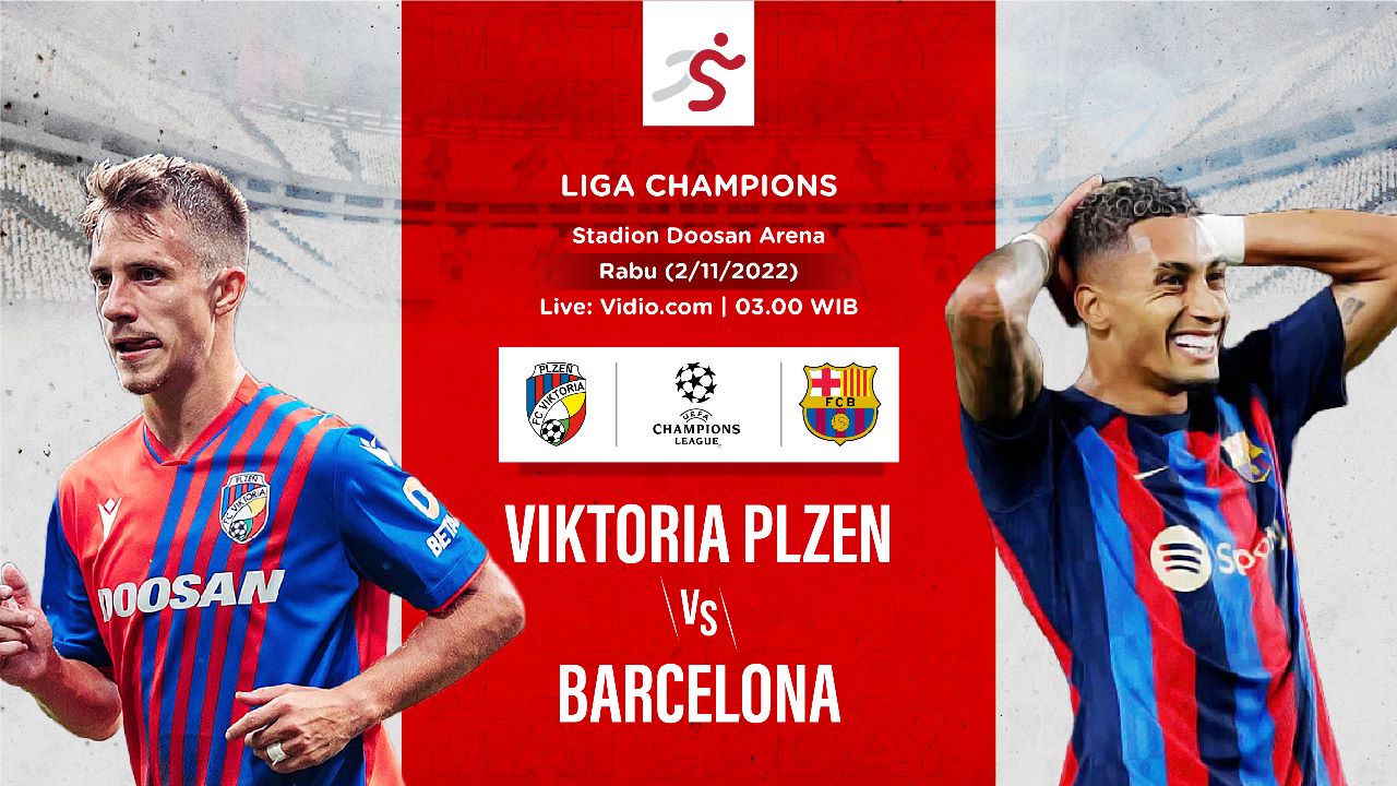 Link Live Streaming Viktoria Plzen vs Barcelona di LIga Champions 2022-2023