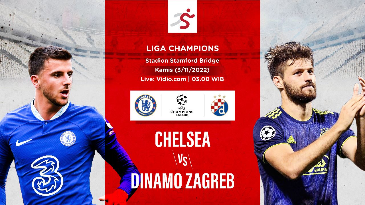 Link Live Streaming Chelsea vs Dinamo Zagreb di Liga Champions 2022-2023