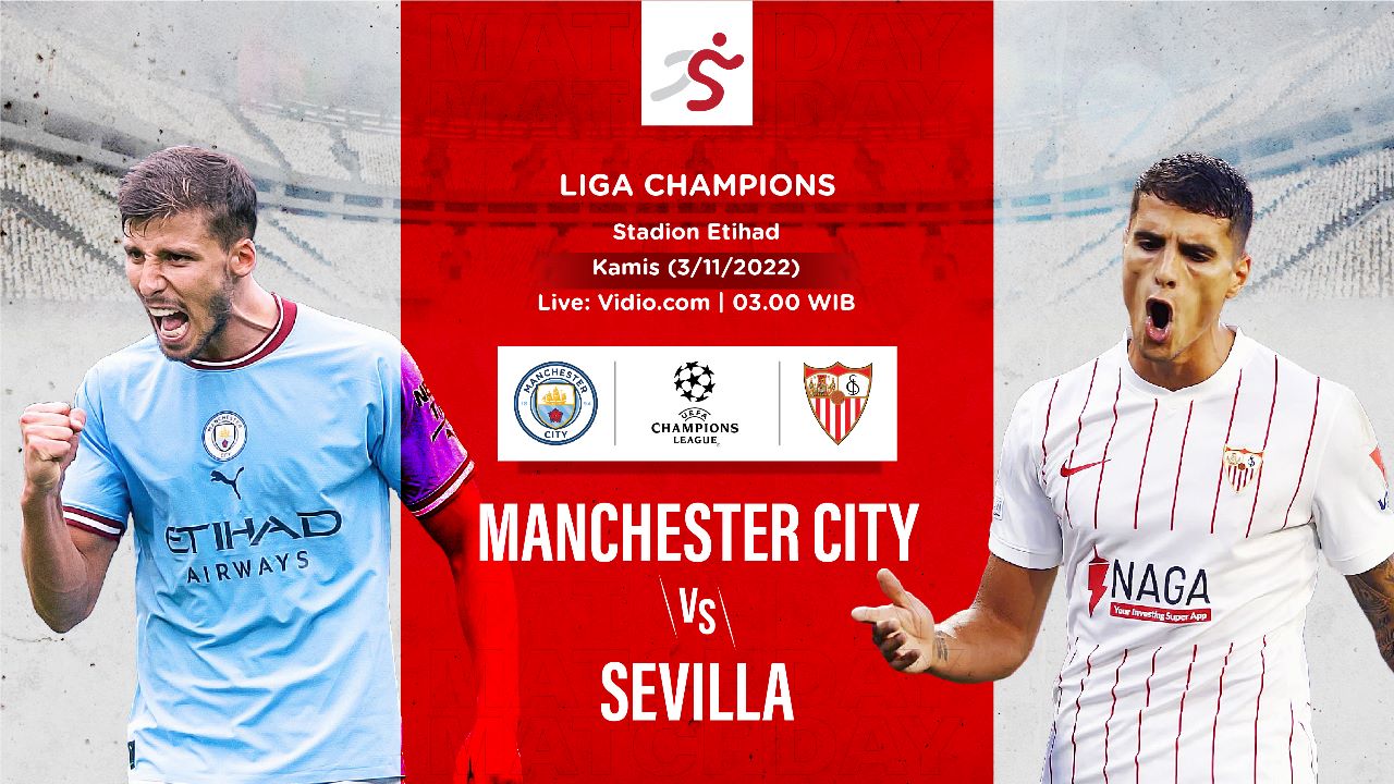 Hasil Manchester City vs Sevilla: Sempat Tertinggal, The Citizens Bangkit dan Menang 3-1