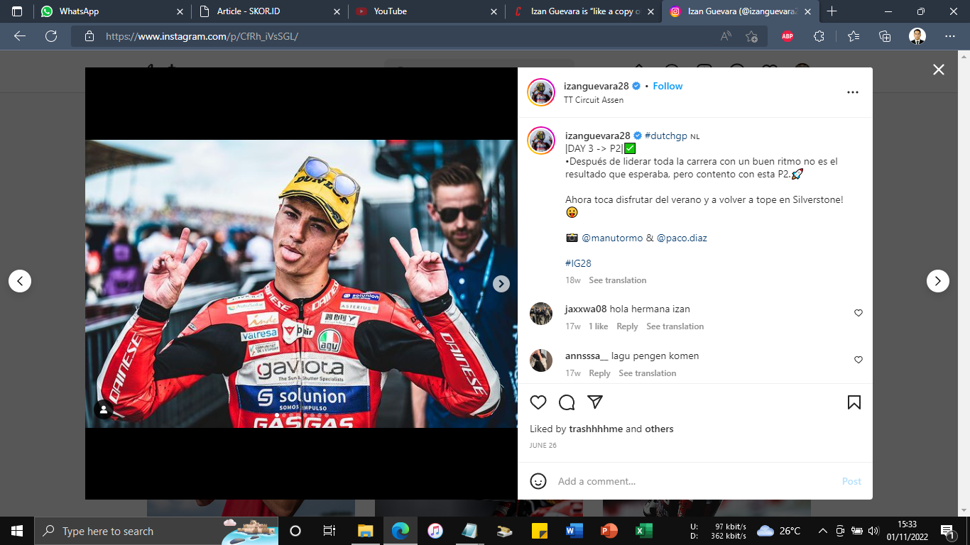 Tampil Gemilang di Moto3 2022, Pembalap Ini Disebut Titisan Marc Marquez