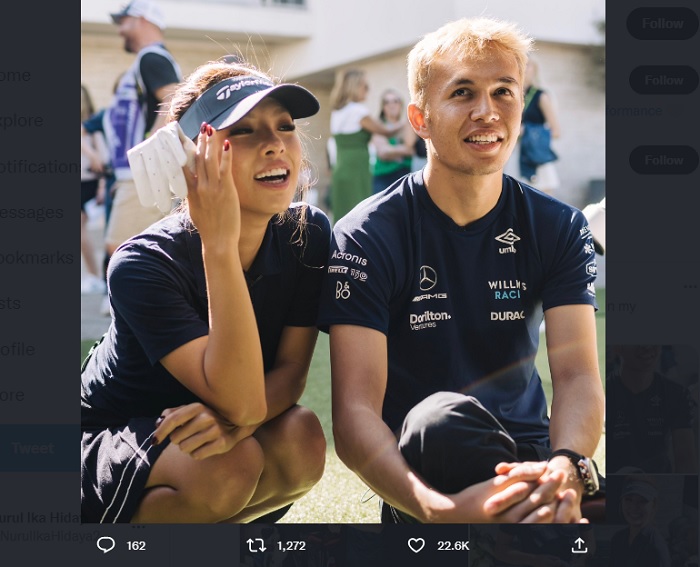 Cinta Bintang F1 Alex Albon dan Pegolf Lily Muni Berawal dari Media Sosial