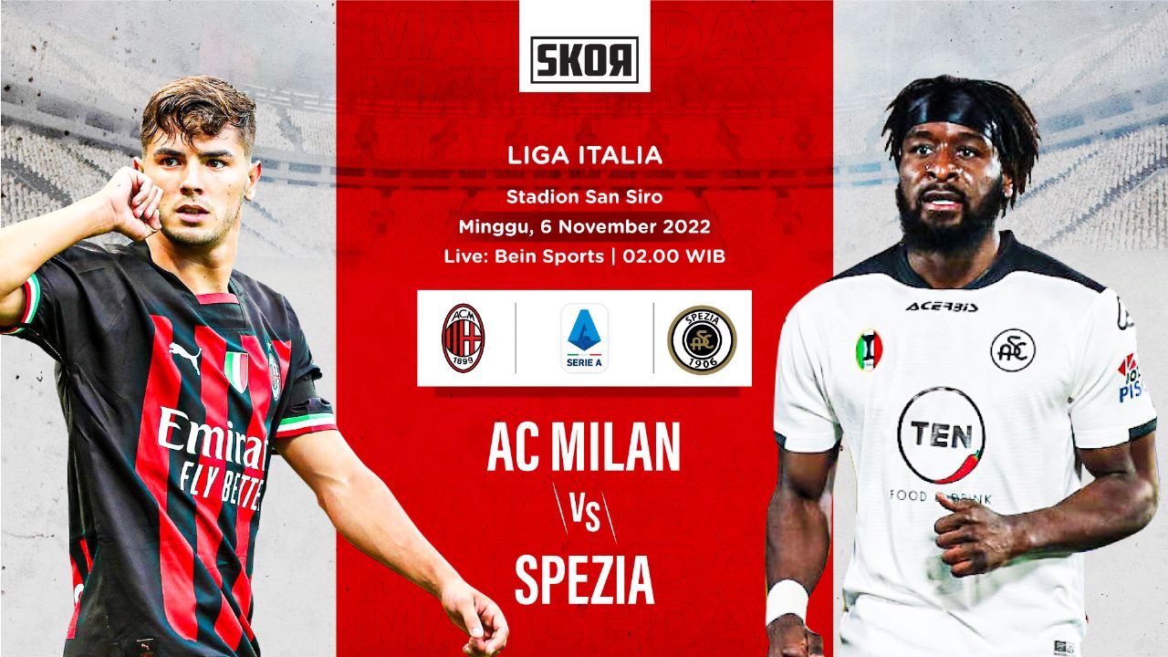 Link Live Streaming AC Milan vs Spezia di Liga Italia 2022-2023