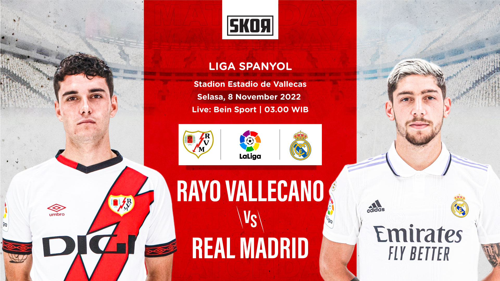 Link Live Streaming Rayo Vallecano vs Real Madrid di Liga Spanyol 2022-2023