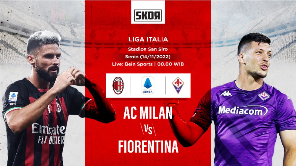 Link Live Streaming AC Milan vs Fiorentina di Liga Italia 2022-2023