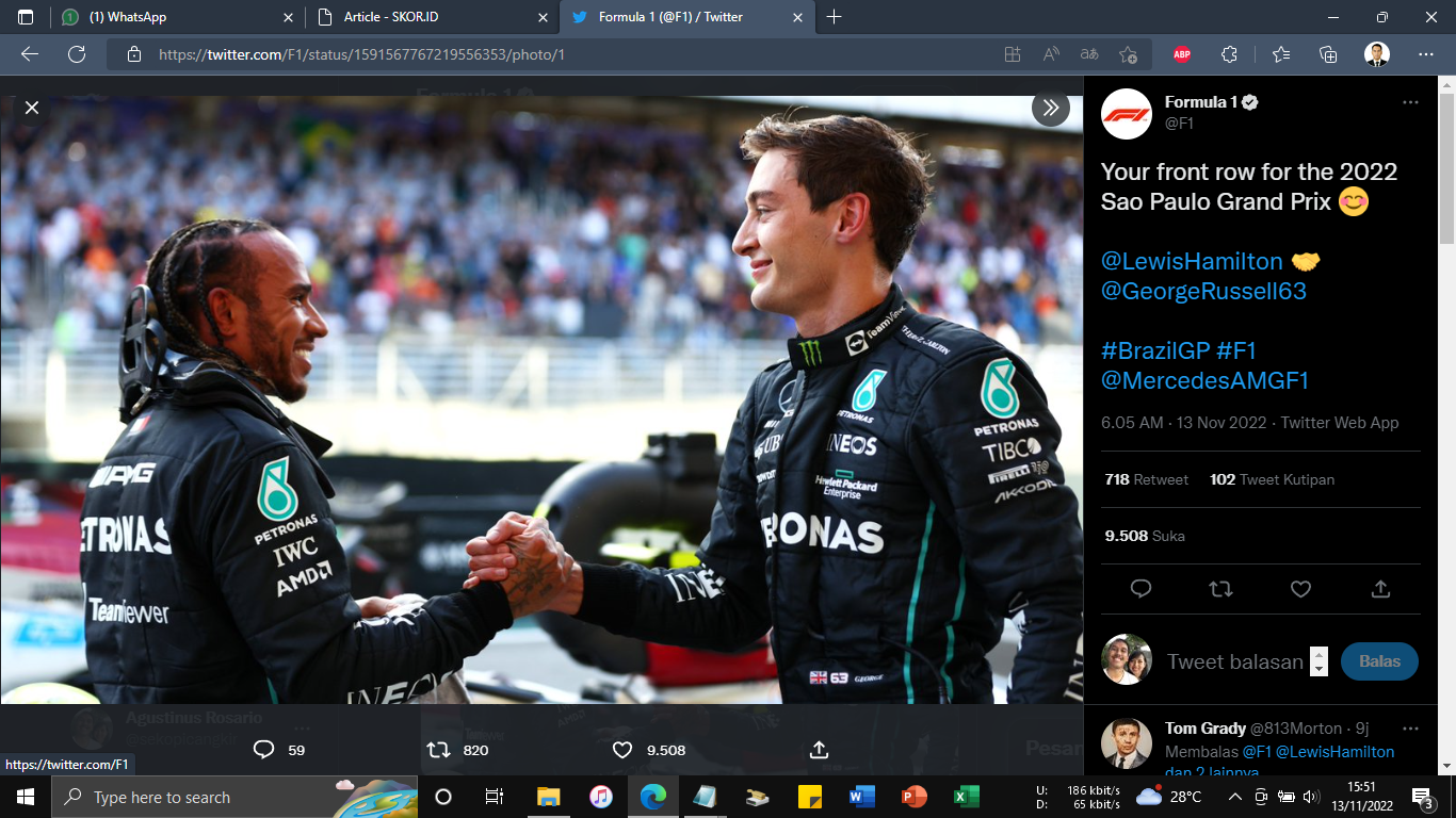 Lewis Hamilton dan George Russell Curhat, Benci Mobil Mercedes di Awal F1 2022