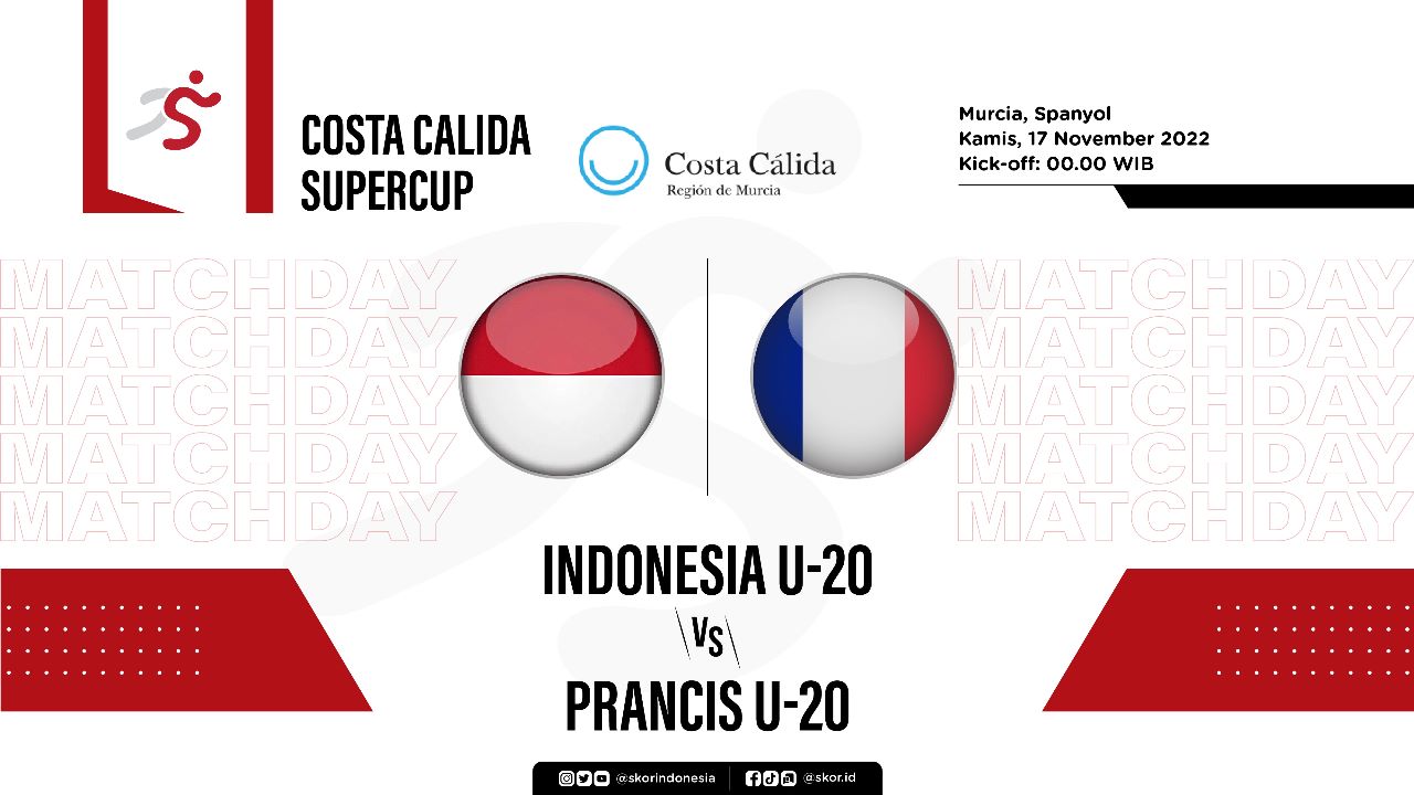 Link Live Streaming Uji Coba Timnas U-20 Indonesia vs Prancis U-20