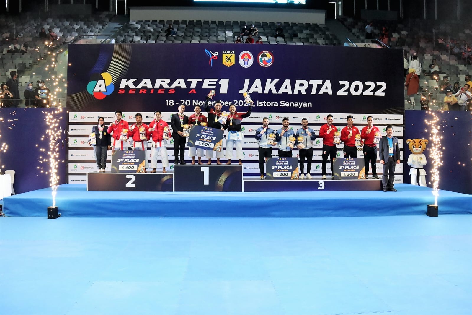 Indonesia Bawa Pulang 3 Emas Kejuaraan Dunia Karate 1-Series A 2022 di Jakarta