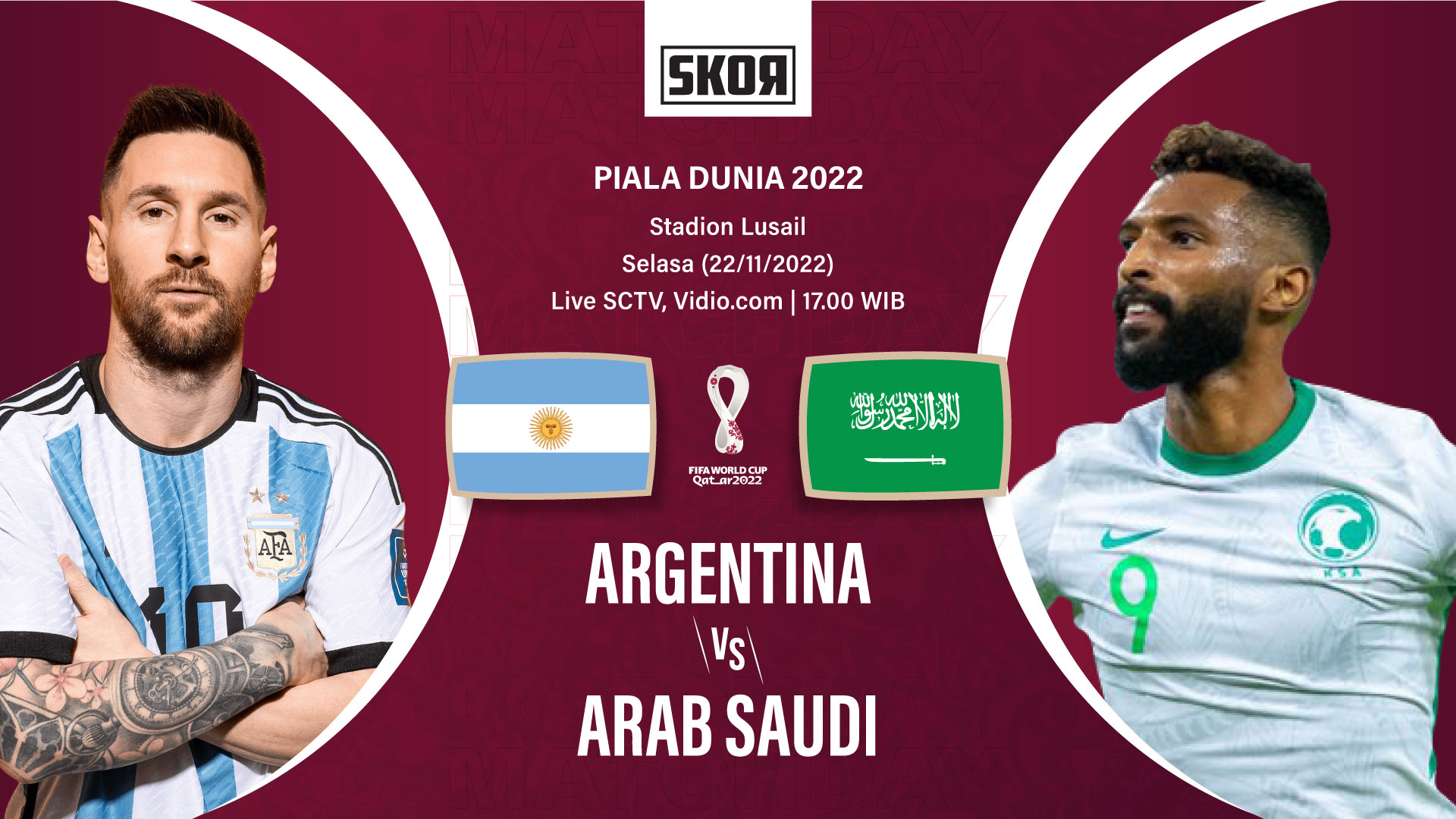 Preview dan Link Live Streaming Argentina vs Arab Saudi di Piala Dunia 2022