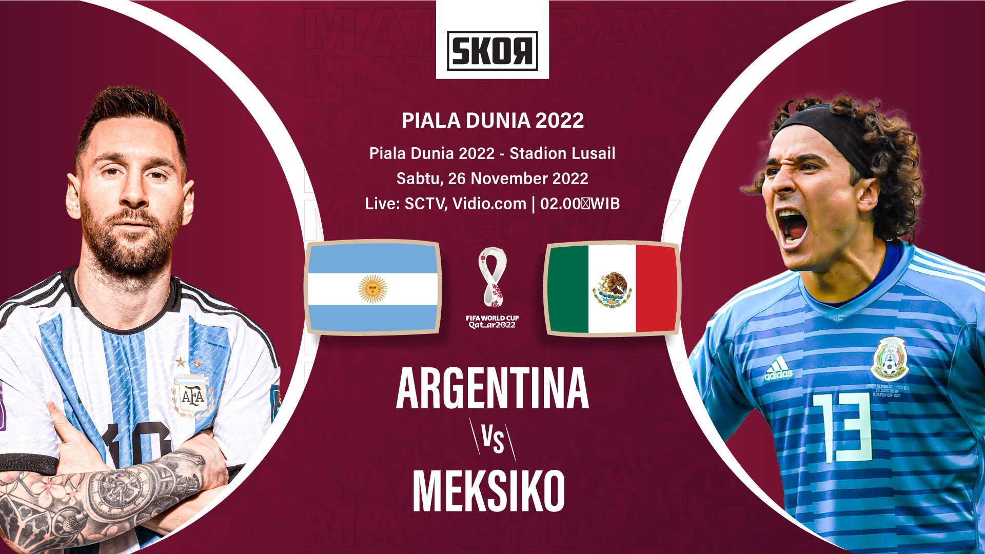 Preview dan Link Live Streaming Argentina vs Meksiko di Piala Dunia 2022