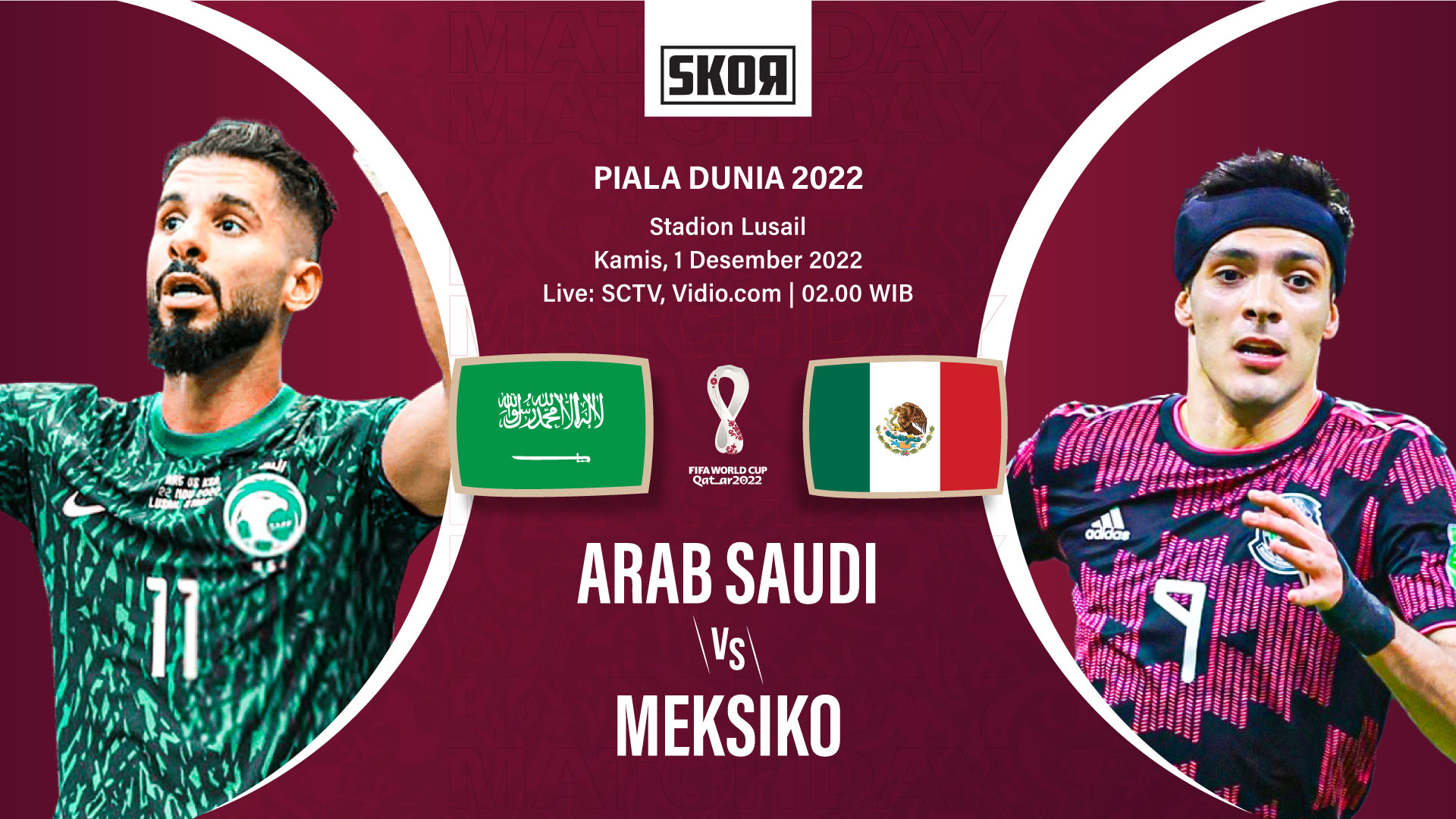 Piala Dunia 2022: Head to Head Arab Saudi vs Meksiko