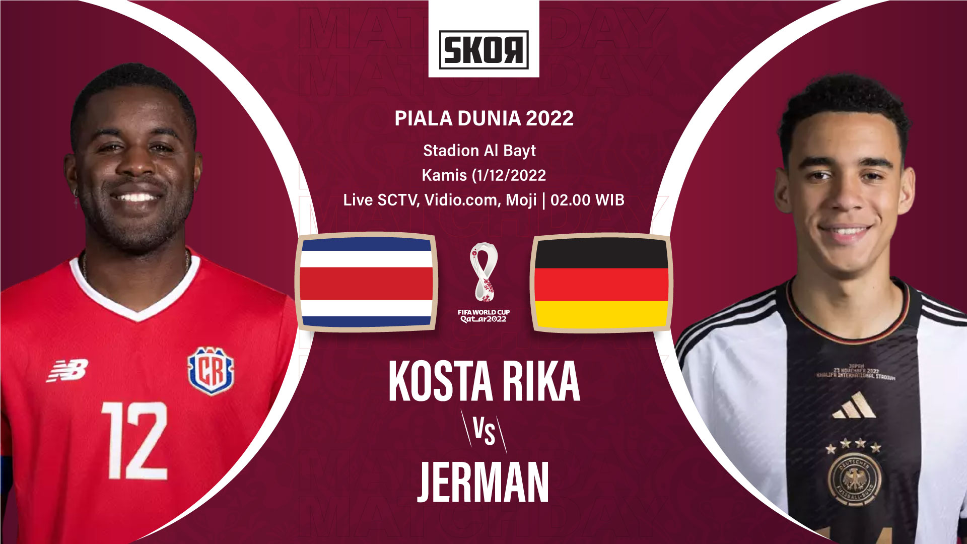 Piala Dunia 2022: Head to Head Antarlini Kosta Rika vs Jerman
