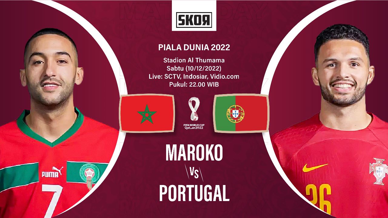 Piala Dunia 2022: Head to Head Antarlini Maroko vs Portugal