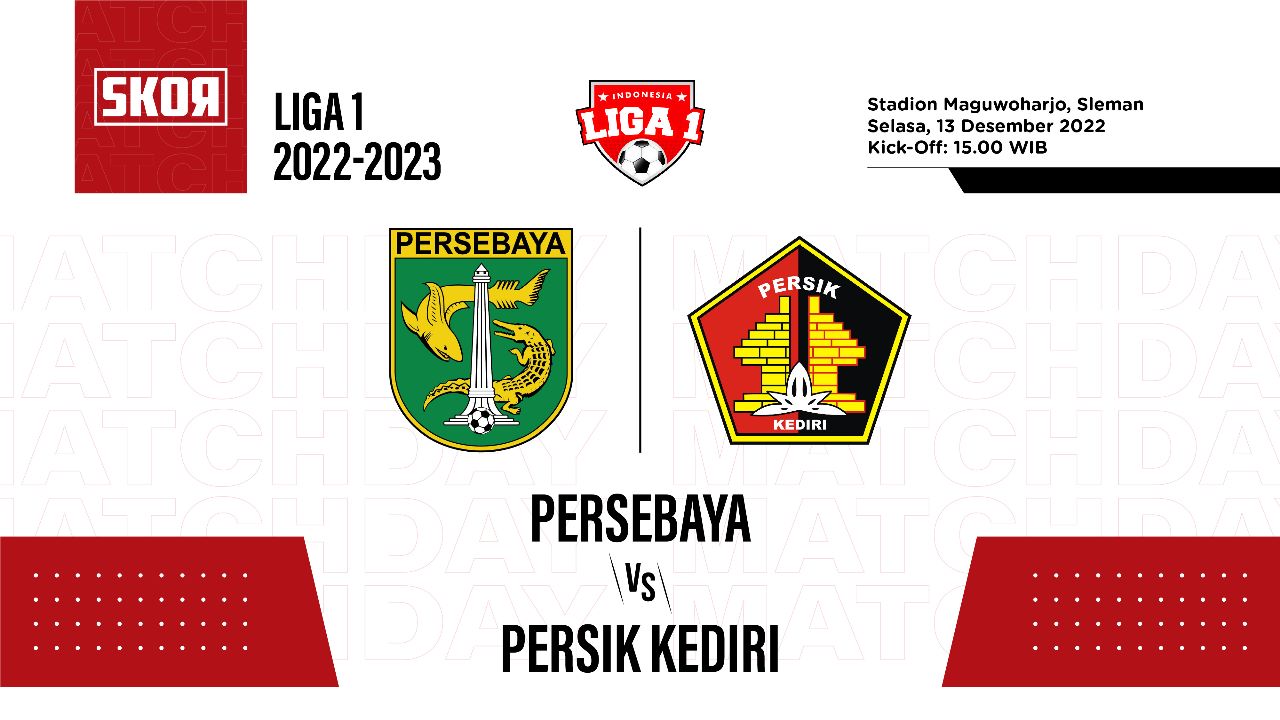 Prediksi dan Link Live Streaming Persebaya vs Persik Kediri di Liga 1 2022-2023