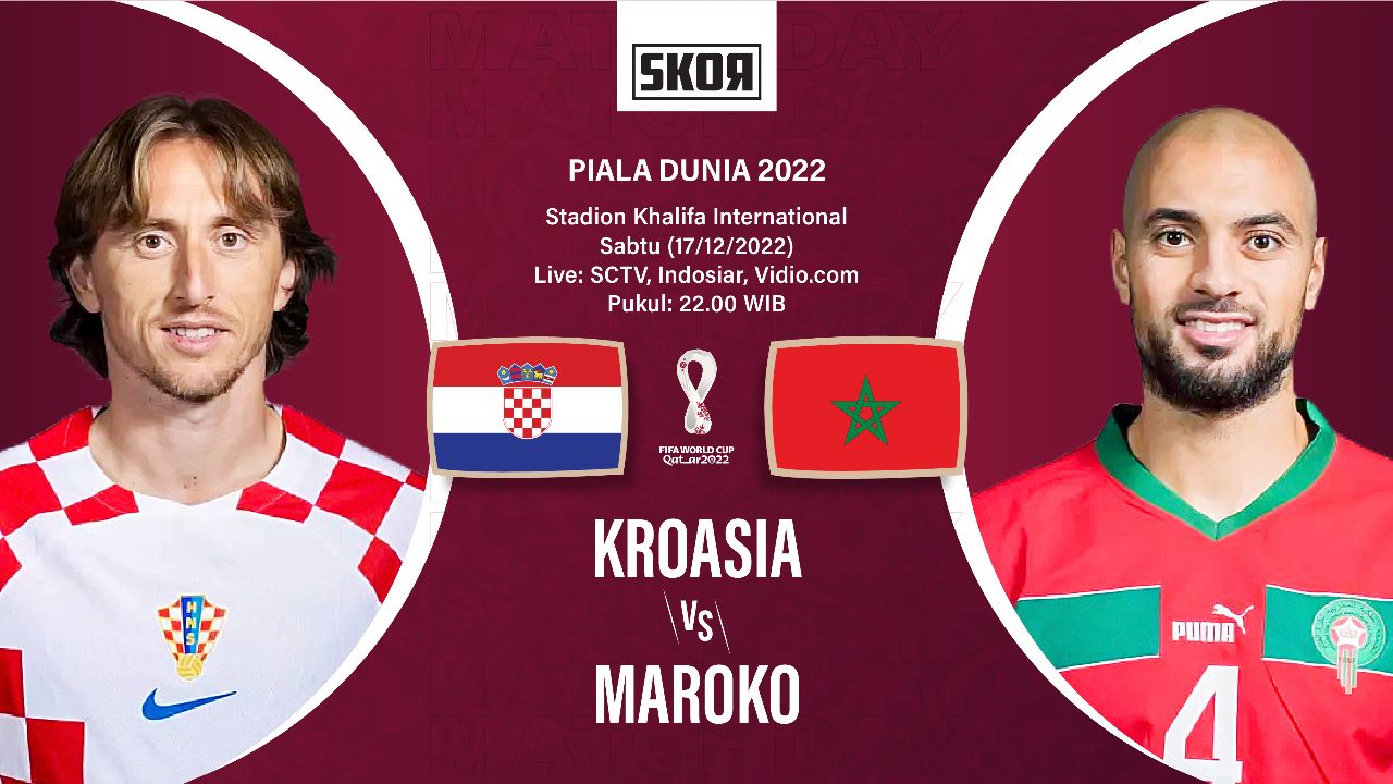 Preview dan Link Live Streaming Kroasia vs Maroko di Piala Dunia 2022