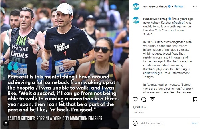 Metode Aneh Ashton Kutcher dalam Persiapan Maraton Pertama: Latihan Kardiovaskular, Smoothie, Bir