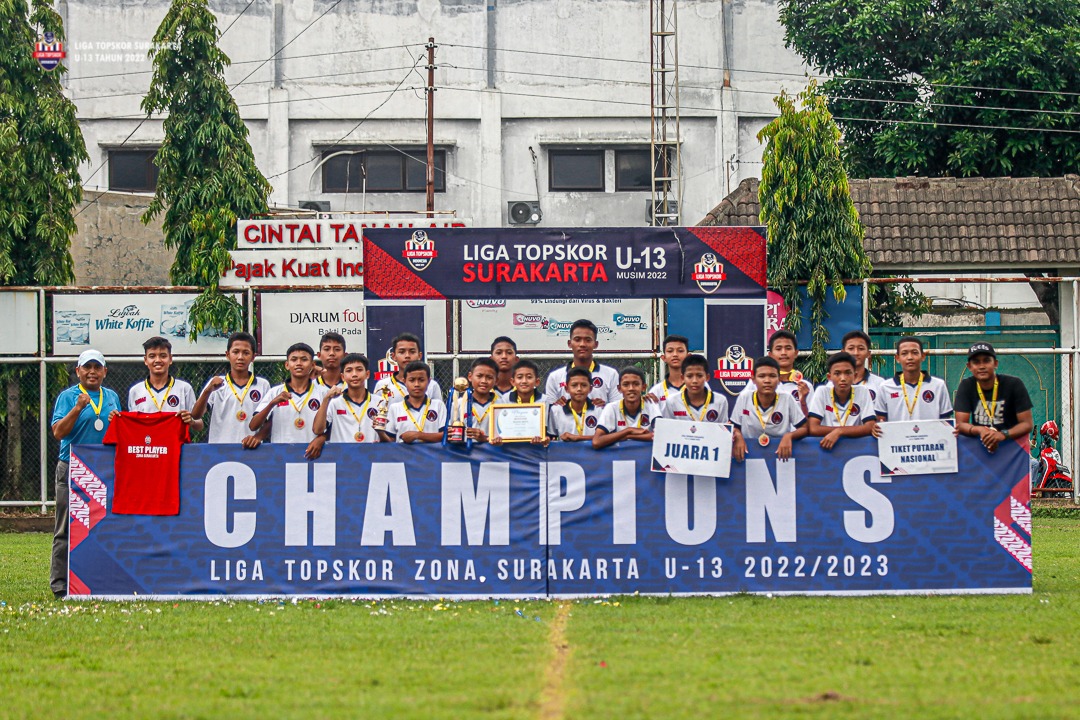 Juara Liga TopSkor U-13 Surakarta Tutup Kompetisi dengan Kemenangan