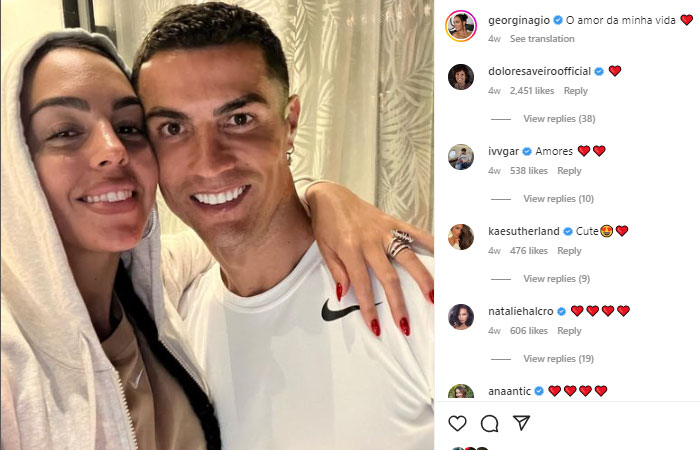 Cristiano Ronaldo dan Georgina Rodriguez Diizinkan Tinggal Bersama di Arab Saudi Meski Belum Menikah