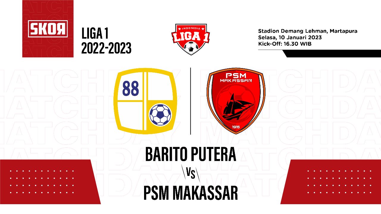 Prediksi dan Link Live Streaming Barito Putera vs PSM Makassar di Liga 1 2022-2023