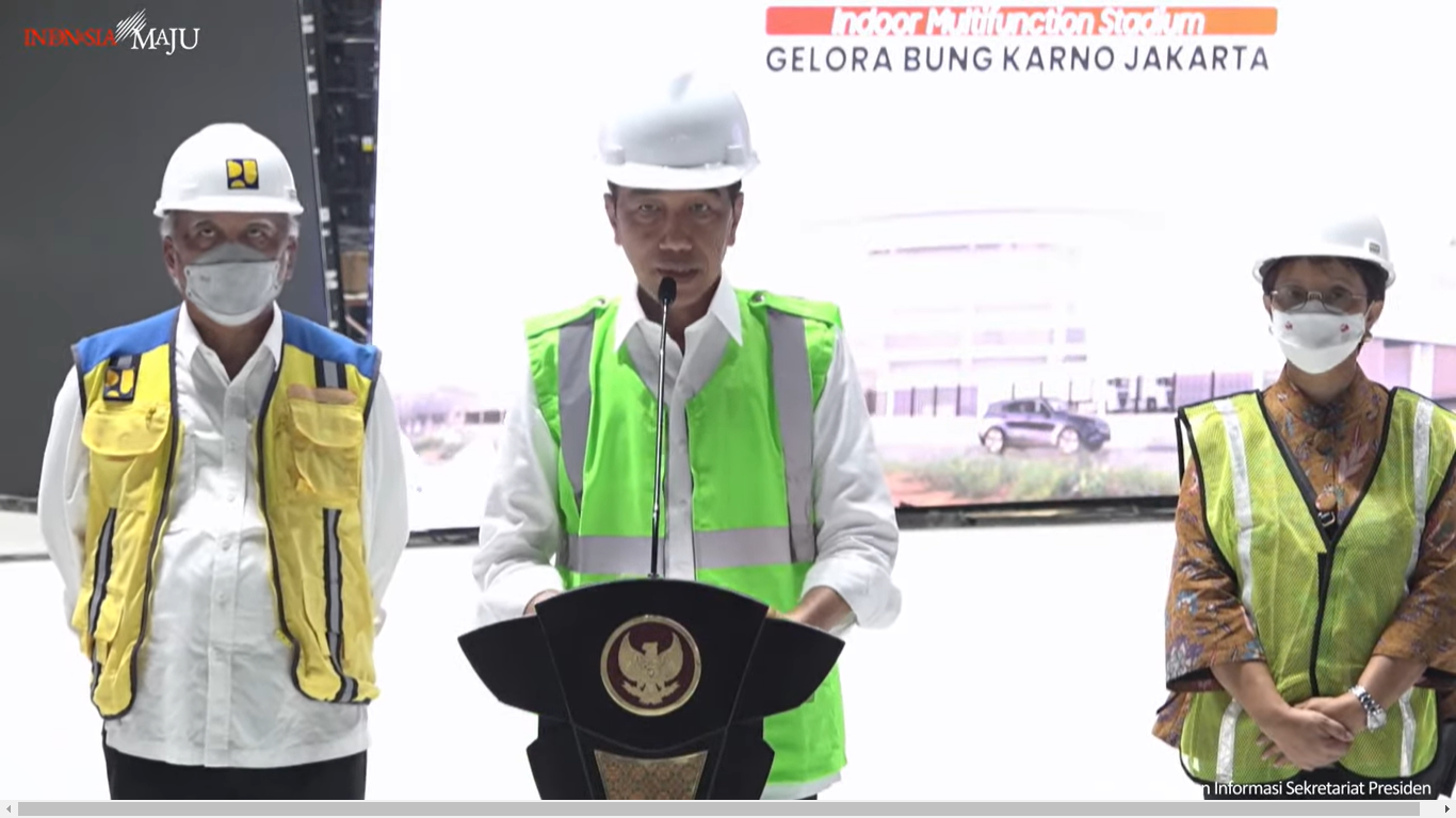 Pembangunan Indonesia Arena Rampung, Joko Widodo Berharap Jakarta Setara Kota-kota Besar Dunia