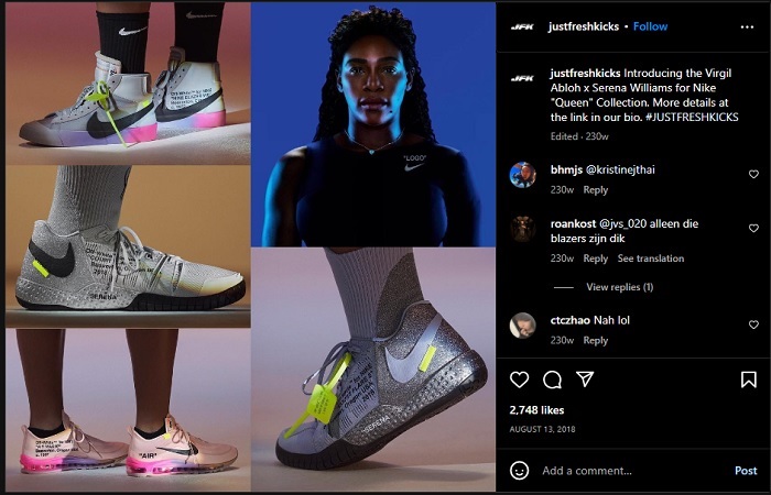 Nike x Virgil Abloh untuk Serena Williams:  The Holy Trinity