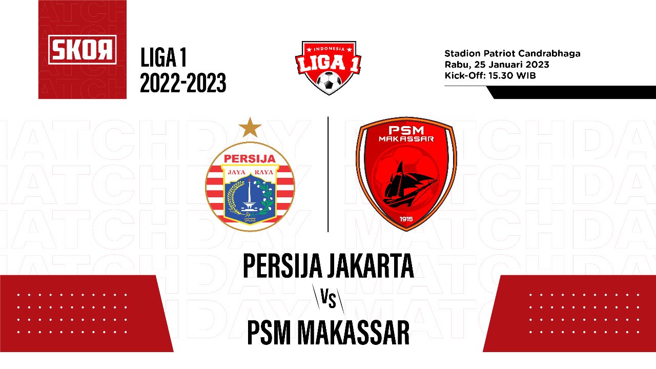 Prediksi dan Link Live Streaming Persija vs PSM Makassar di Liga 1 2022-2023