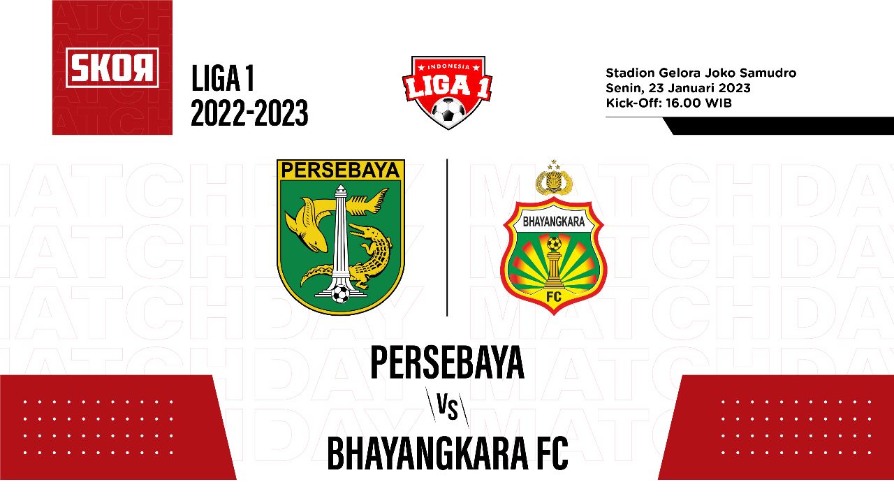 Prediksi dan Link Live Streaming Persebaya vs Bhayangkara FC di Liga 1 2022-2023
