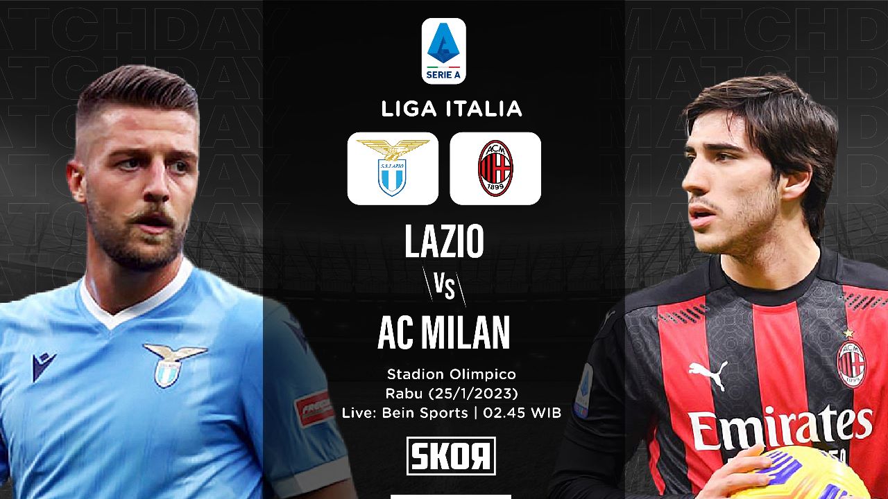 Link Live Streaming Lazio vs AC Milan di Liga Italia 2022-2023