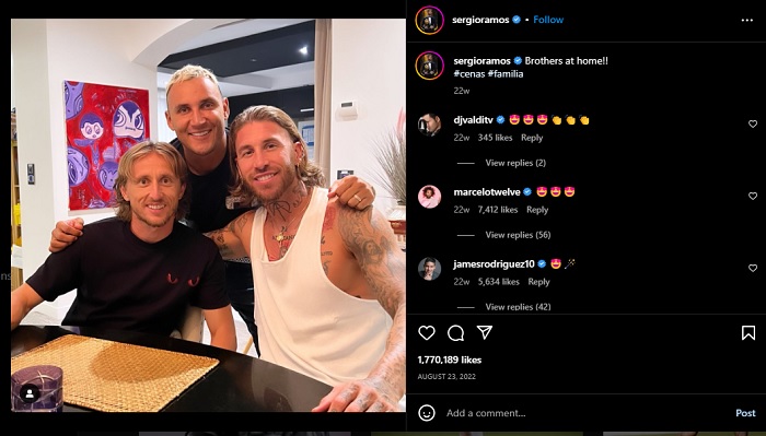 Terungkap, Profil Samaran Sergio Ramos di Instagram, Ini yang Dipublikasikannya