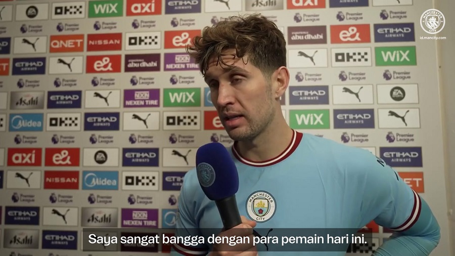VIDEO: John Stones Puji Rekan Setim setelah Manchester City Menang lawan Wolves