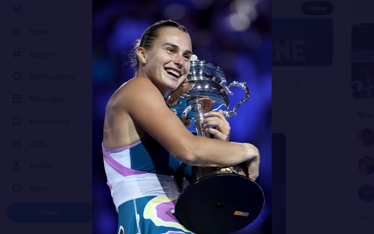 Aryna Sabalenka Persembahkan Trofi Australian Open 2023 untuk Tim