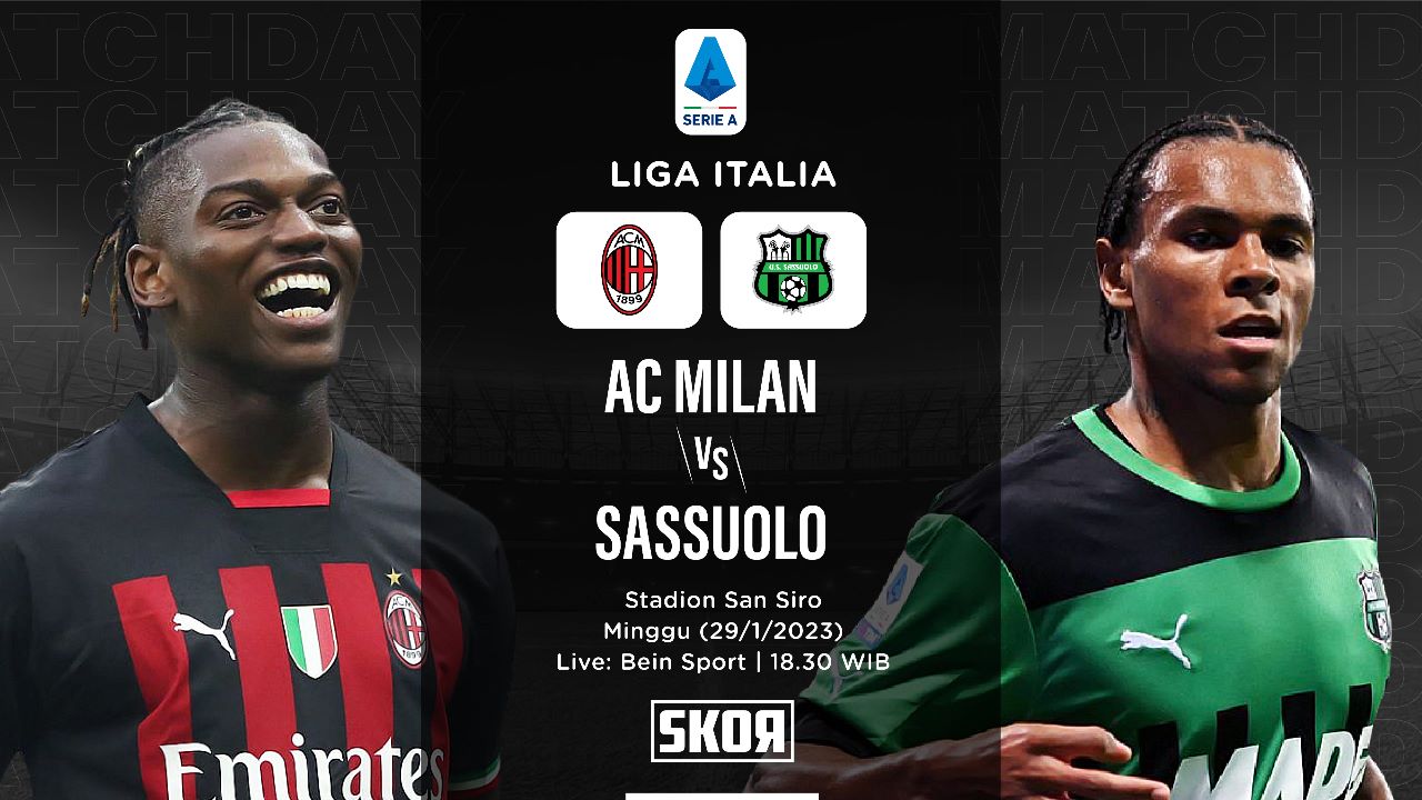 Hasil AC Milan vs Sassuolo: Banjir Gol di San Siro, I Rossoneri Dibantai 2-5