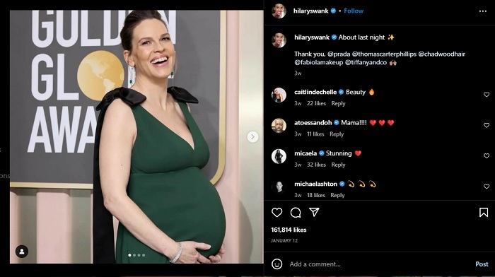 Perut Kian Besar, Hilary Swank Berbagi Video Klip Latihan Kehamilan