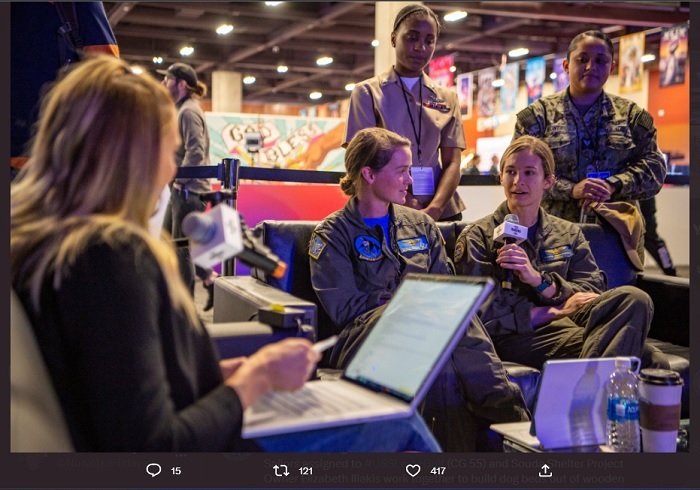 Tim Pilot Wanita US Navy yang Akan Tampil di Super Bowl 57. (Dok. Twitter @USNavy)