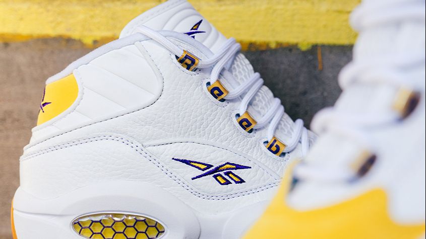 Sepatu Kobe Bryant Reebok Question Mid Yellow Toe.