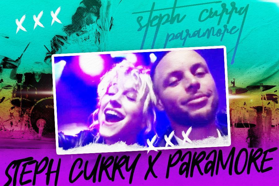 Steph Curry secara mengejutkan nyanyi bareng band rock Paramore. (Rahmat Ari Hidayat/skor.id)